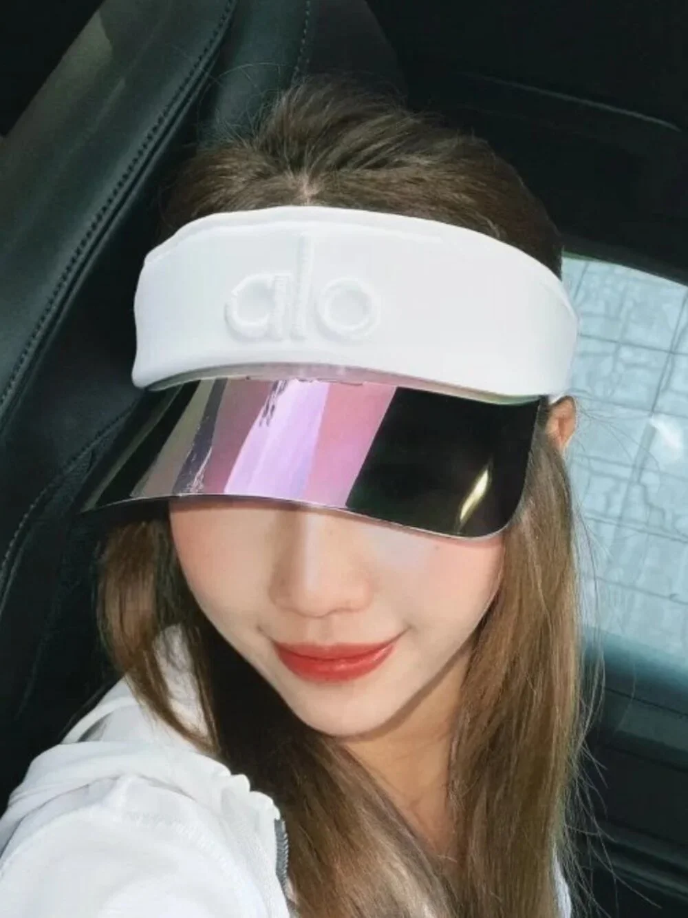 NWT Alo Yoga Airlift Solar Visor White Tennis Golf Sun Hat 🏌️‍♀️Athleisure Look